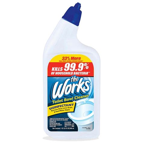 the works toilet bowl cleaner and aluminum foil in a 2 liter bottle